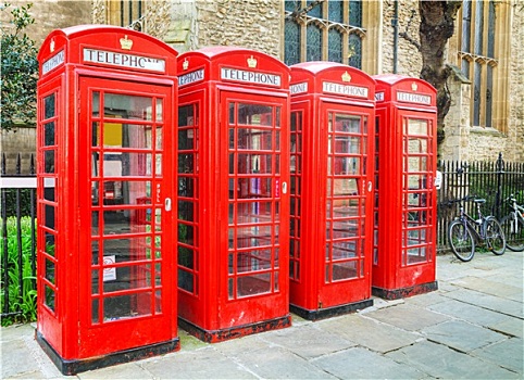 著名,红色,电话亭,伦敦
