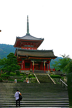 世界文化遗产－－日本清水寺内的三重塔