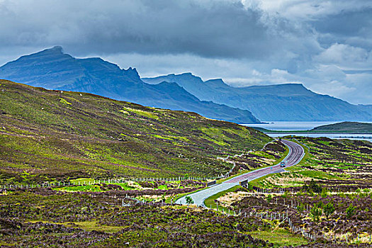 道路,靠近,斯凯岛,苏格兰,英国