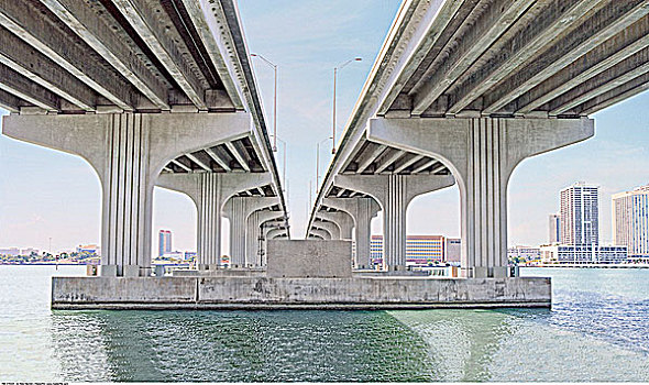 桥,城市,迈阿密