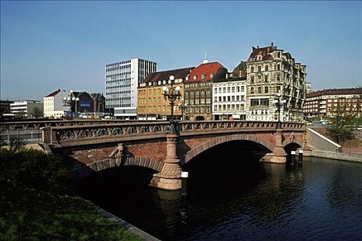 拱桥,河,汉堡市,德国