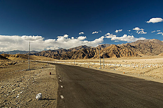 道路,通过,山脉,查谟-克什米尔邦,印度