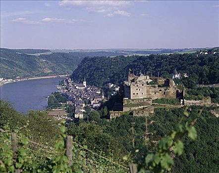 城堡,莱茵河,德国