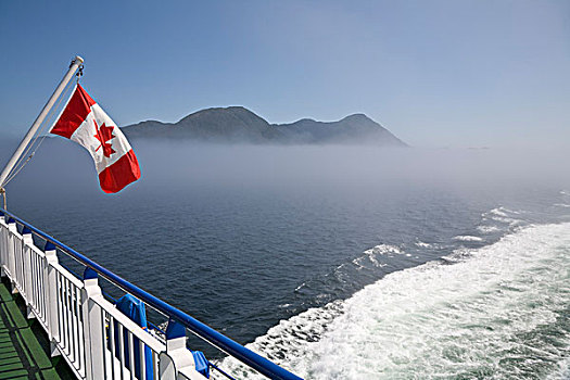 渡轮,尾流,不列颠哥伦比亚省,加拿大
