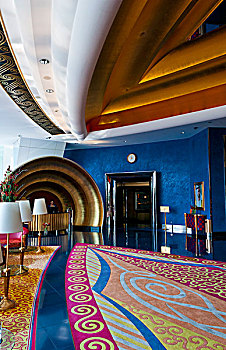 大厅,只有,酒店,帆船酒店,迪拜,阿联酋