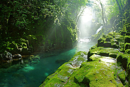 峡谷,熊本,日本