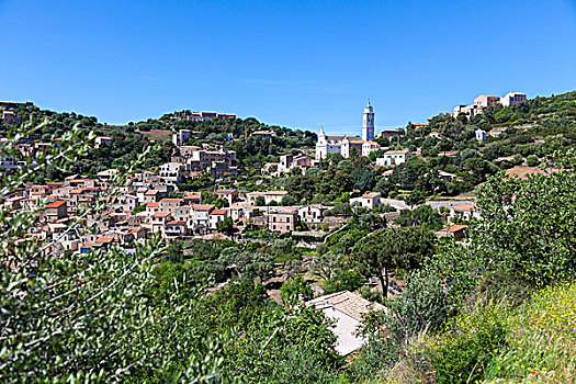 山,乡村,腹地,科西嘉岛,法国