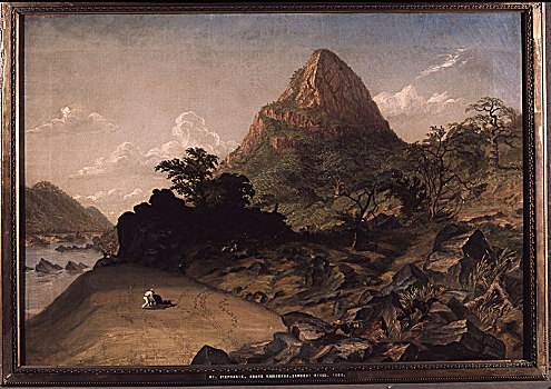 山,高处,赞比西河,1875年,英国,艺术家,探索,殖民地,南非,澳大利亚,1858年,一个,第一