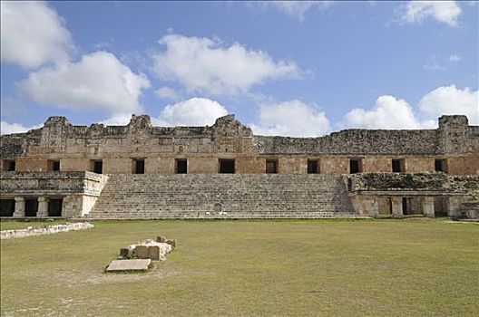 方院,宫殿,北方,玛雅,发掘地,乌斯马尔,尤卡坦半岛,墨西哥,中美洲