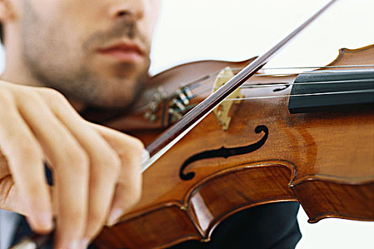 小提琴手,演奏,小提琴,局部
