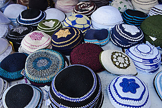 以色列,特拉维夫,市场,犹太,帽子
