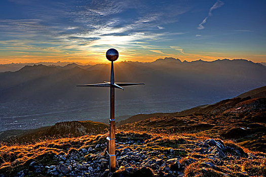 日出,山,东方,瑞士,欧洲