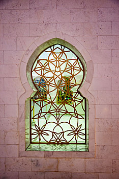 阿联酋阿布扎比谢赫扎伊德清真寺花窗