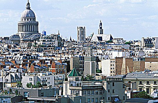 法国,巴黎,塔,教堂,前景