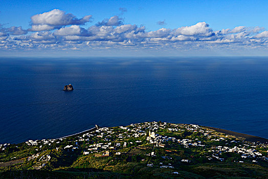 西西里,风景,城镇,小岛,岛屿,利帕里群岛,意大利,欧洲,重要