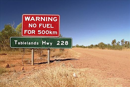 警告标识,内陆,高原,公路,北领地州,澳大利亚