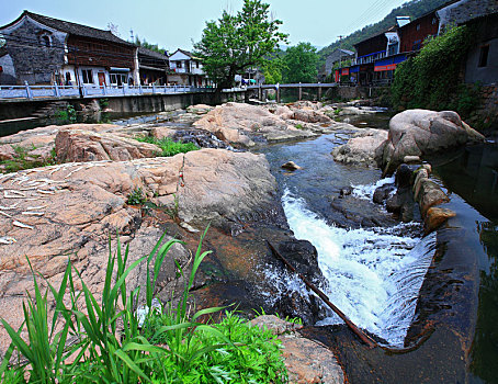 小溪,流水,山泉,村庄,山村