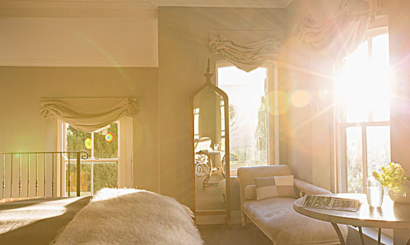 太阳,发光,奢华,卧室