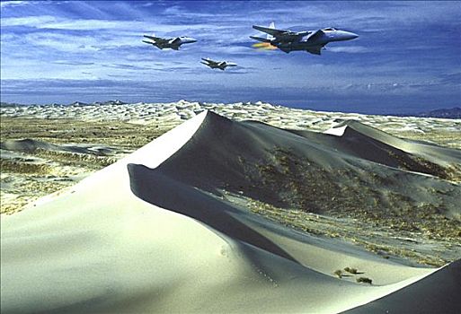 空军,飞跃,沙漠