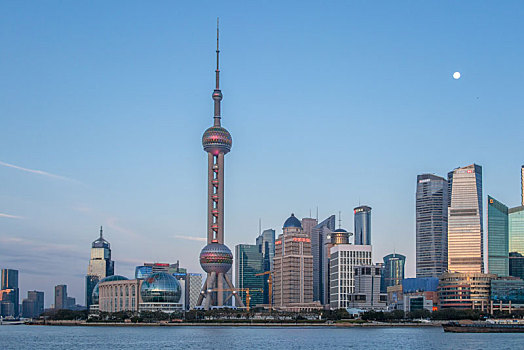 上海陆家嘴夜景城市风光