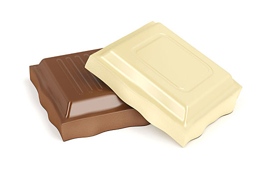 白色,褐色,巧克力块
