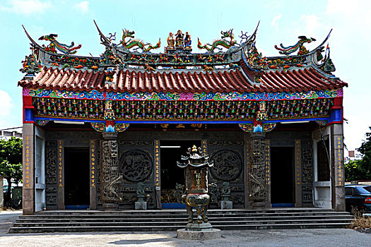 台湾鹿港小镇寺庙古迹