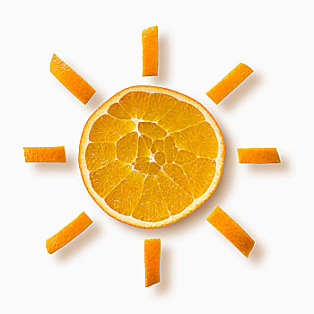 太阳,橘子片