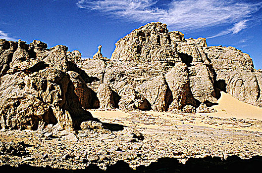 阿尔及利亚,阿哈加尔,砂岩,石头