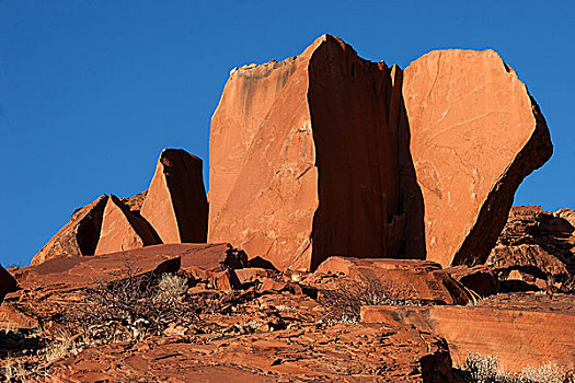 岩石构造,杜维尔方丹,纳米比亚,非洲