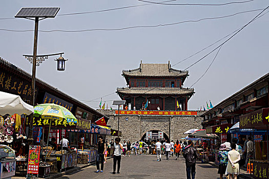 兴城,古城,辽宁,城墙,城楼,建筑,旅游,景点,热闹,古迹,牌坊,街道,摊贩