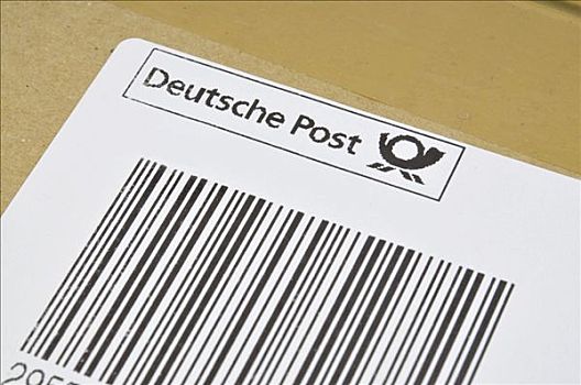 包裹,条形码,不干胶,德国邮政,德国,邮政