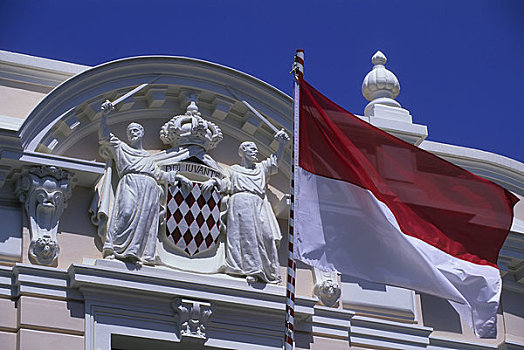摩纳哥,蒙特卡洛,纹章,旗帜