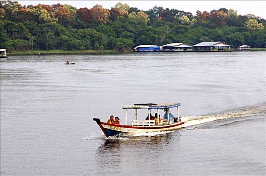 船,交通,亚马逊河,区域,巴西