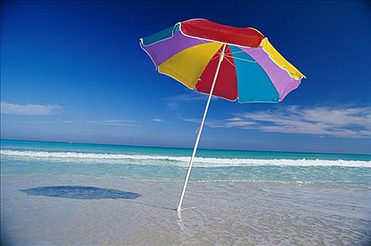海滩伞,沙子