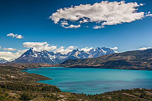 智利,麦哲伦省,区域,托雷德裴恩国家公园,风景