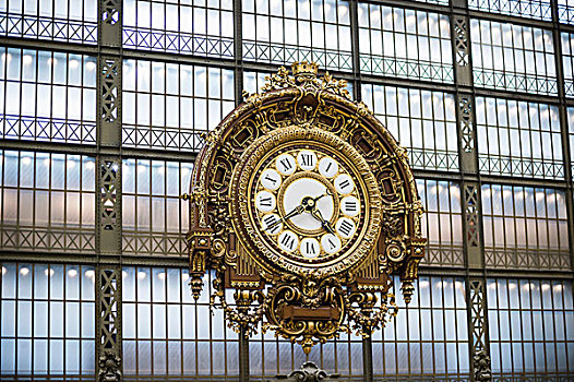 车站,钟表,奥塞美术馆,巴黎,法国,欧洲