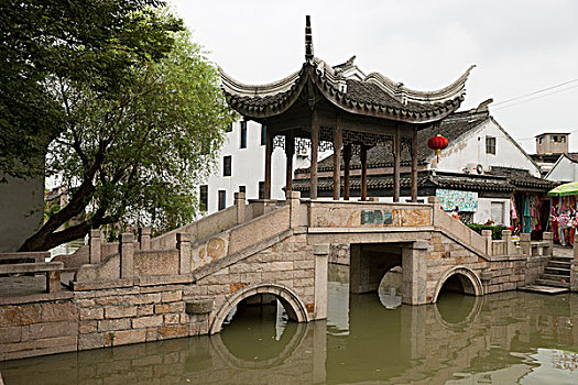 古桥,桥,运河,古老,城镇,苏州,江苏,中国