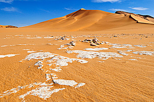 表面,盐,粘土,沙丘,阿尔及利亚,撒哈拉沙漠,北非