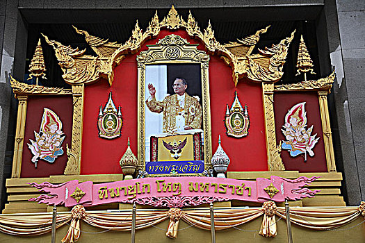 泰国,曼谷,图像,国王