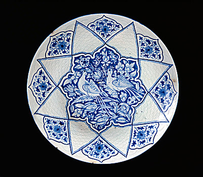 盘子,雉,叶子,17世纪,艺术家,未知