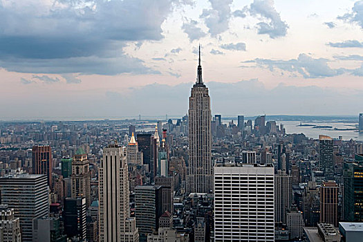 风景,洛克菲勒,中心,上方,曼哈顿,南,建筑,纽约,美国