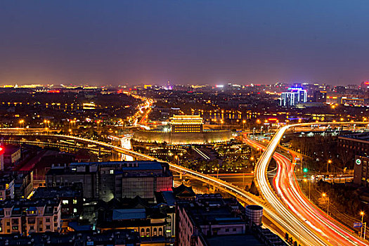 德胜门桥夜景