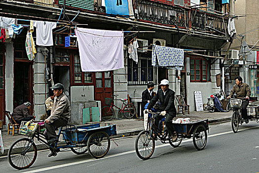 老,街道,上海