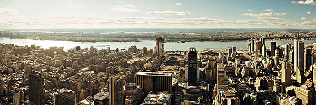 纽约,西部,城市,全景,风景