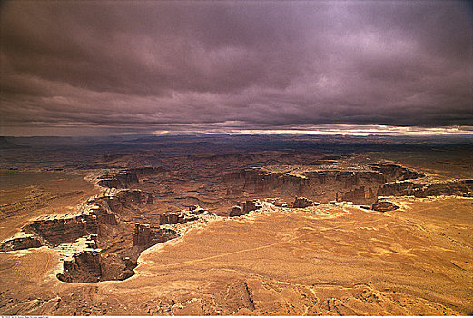 俯瞰,峡谷地国家公园,犹他,美国