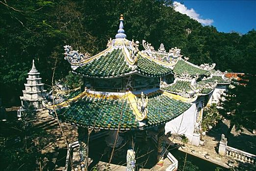 佛教寺庙,大理石,山,岘港,越南
