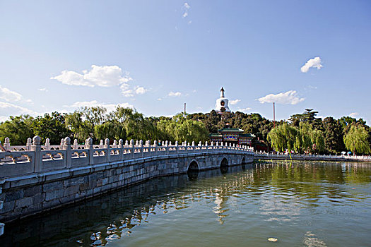北京北海公园的桥