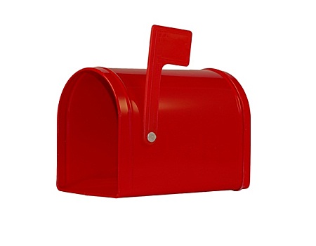 红色,邮箱,空