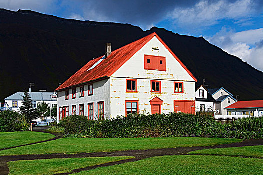 房子,城镇,老城,冰岛