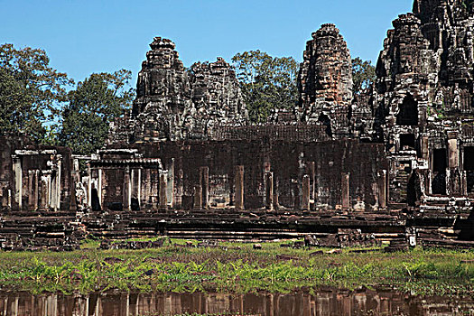石头,遗址,巴扬寺,吴哥窟,柬埔寨